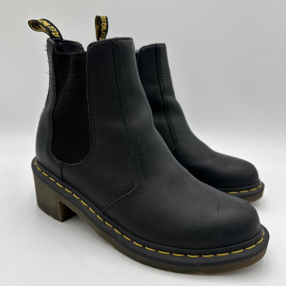 Dr. Martens Cadence Heeled Leather Chelsea Boots Women’s Size 8 Black